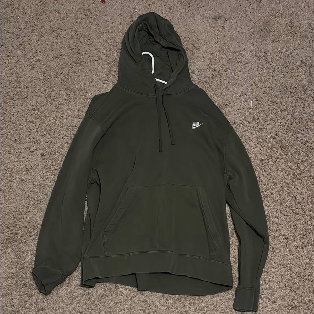 Nike Green Hooded Sweatshirt with Logo